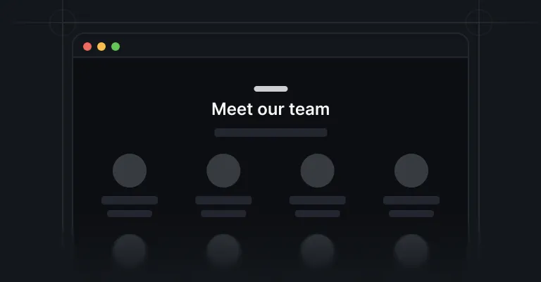 Team pages
